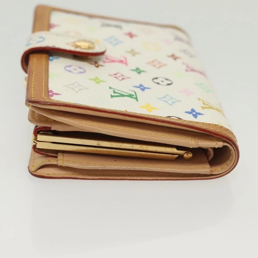 LOUIS VUITTON Multicolor Portefeuille Viennois Wallet White M92987 Auth 130787 - Picture 4 of 16